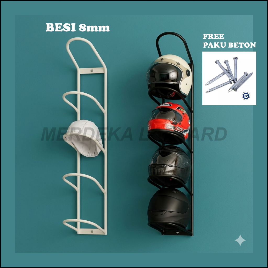 RAK HELM DINDING Gantungan Penyimpanan Helm Rak Helm Dinding Gantung
