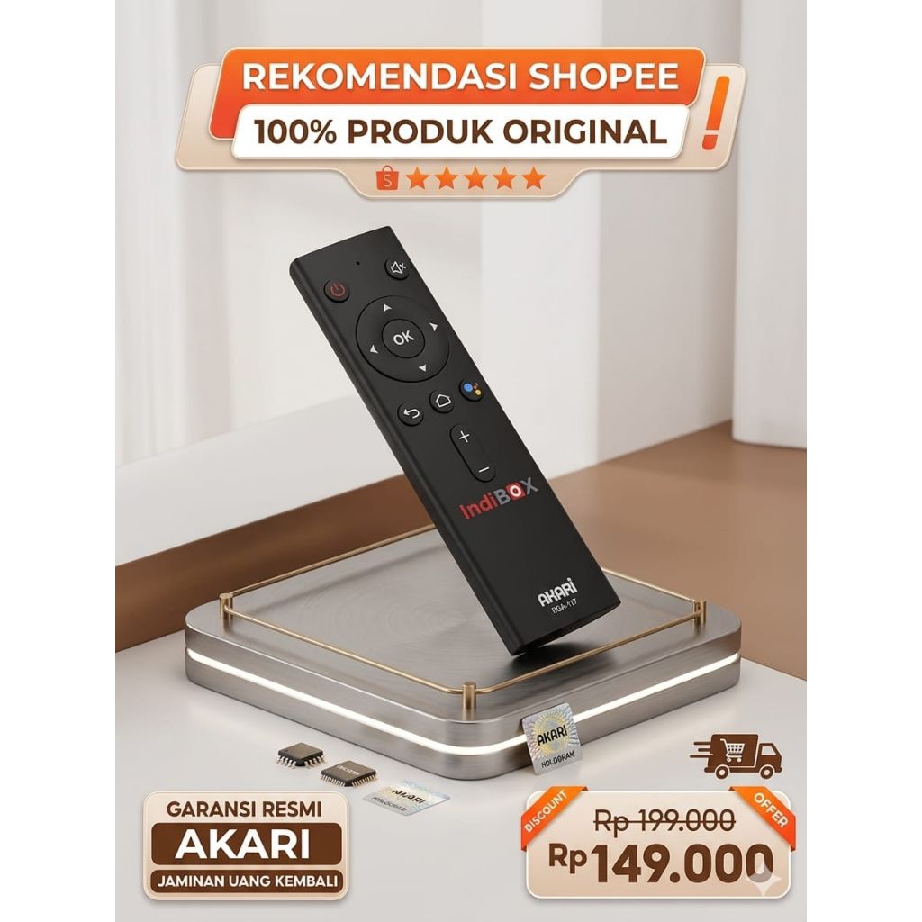 remote stb indibox Akari RCA-117 ORIGINAL100%