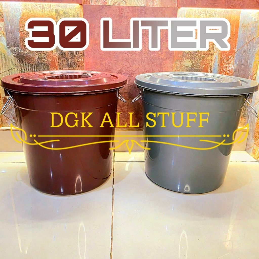 Tong Gentong Ember Bak Bertutup Tutup Air Kamar Mandi Toilet WC Sampah Outdoor Luar Rumah Kecil Seda