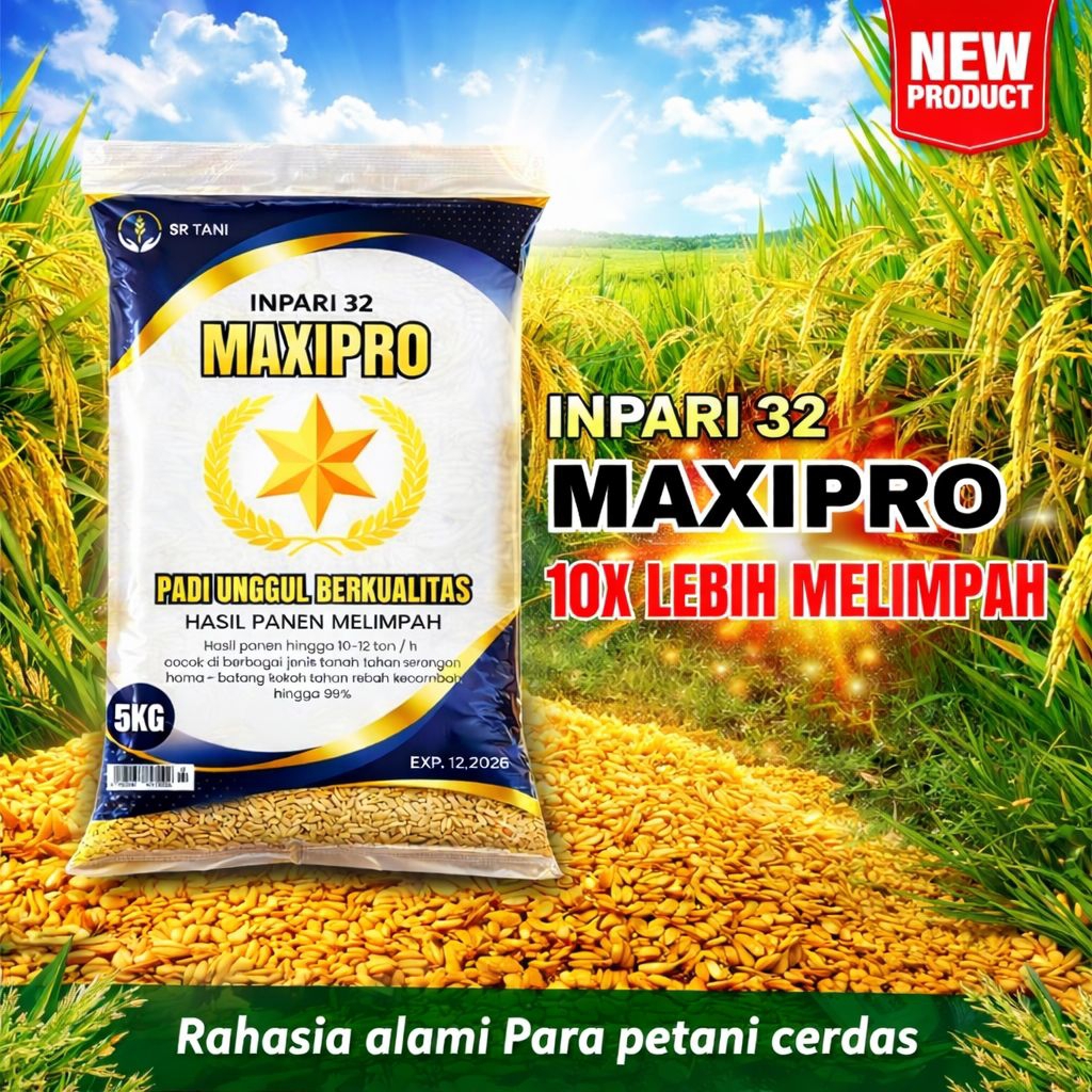 Benih padi unggul Inpari 32 maxipro / bibit padi  32 maxipro/benih padi ip 32