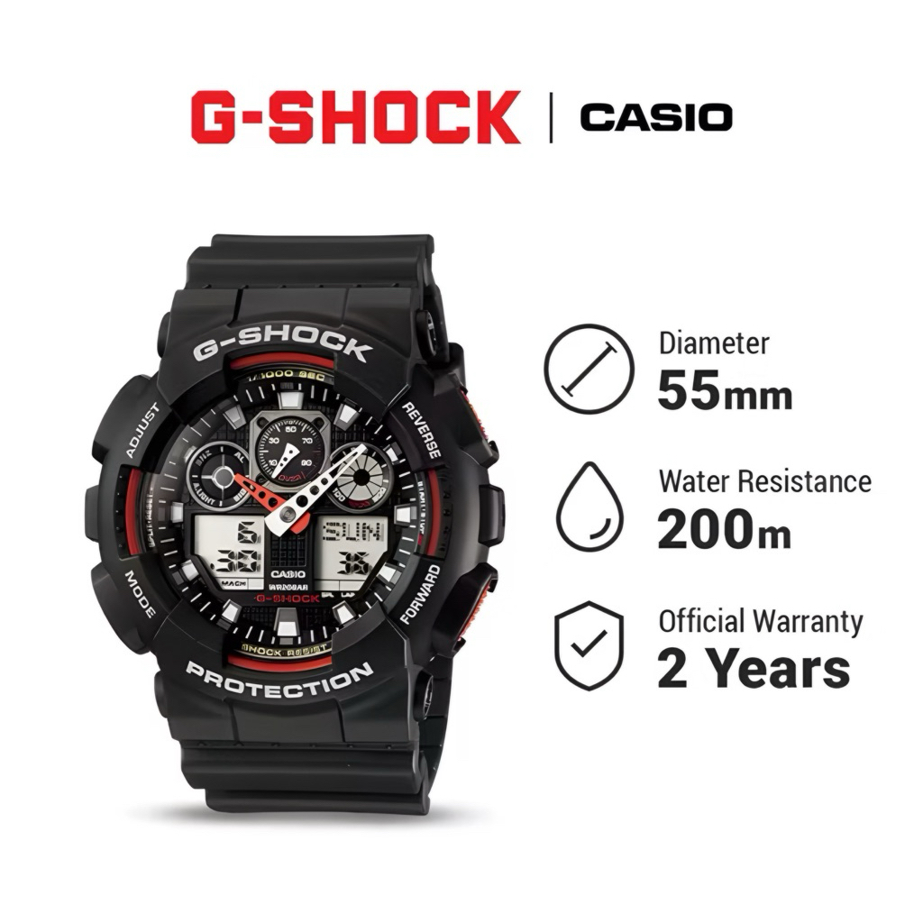 Jam Tangan G-Shock Casio (Original) GA-100-1A4DR