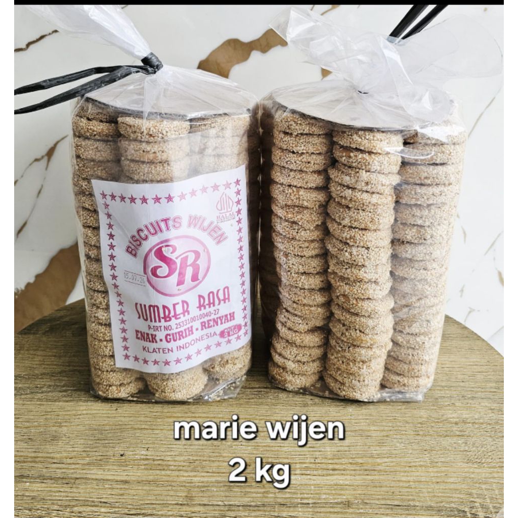 1 ball berat berat 2 kg kue marie wijen mariewijen enak manis gurih karamel empuk kue kering kiloan 
