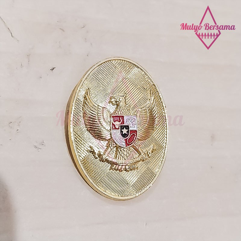 Pin Bros Garuda Model Oval Bahan Logam Pin Garuda Oval - Mulyo Bersama
