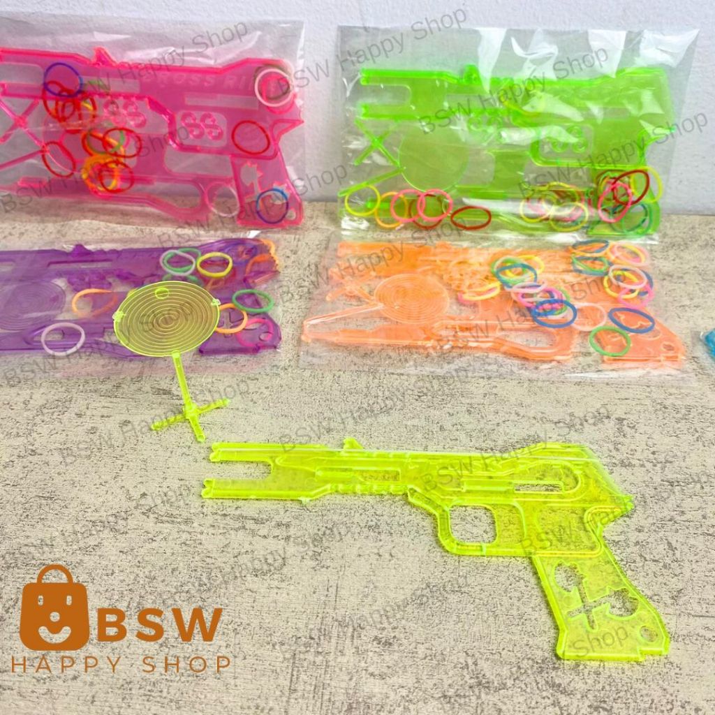 BSW  -  Pistol tembak karet mainan tembak  peluru karet  lucu murah