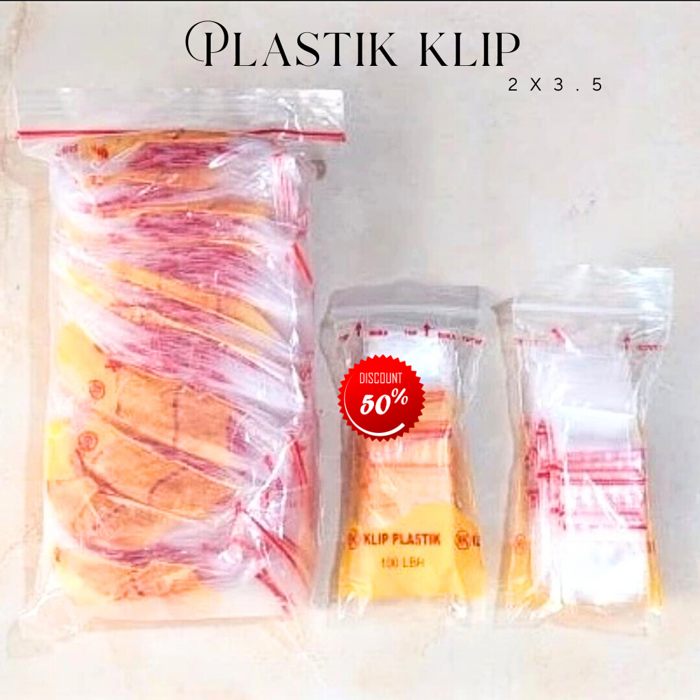 PALSTIK KLIP MINI - Plastik klip Ukuran 2x3.5 /plastik zipper/ plastik klip kecil TEBAL