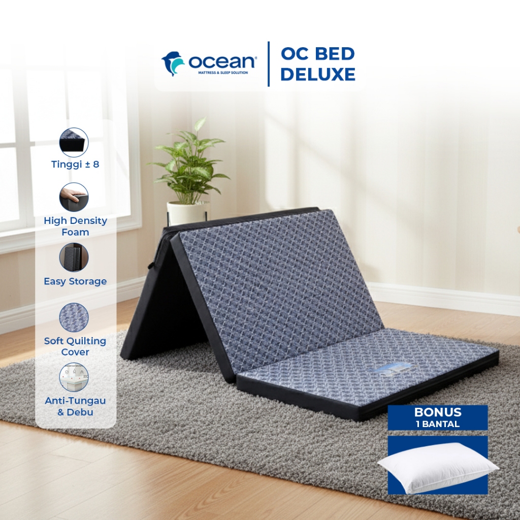OCEAN SPRINGBED - KASUR LIPAT 3 / KASUR BUSA / KASUR PORTABLE BUSA SUPER OC BED DELUXE