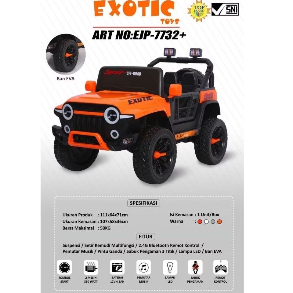 Mobilan Aki Jeep Ban karet Exotic EJP 7732+