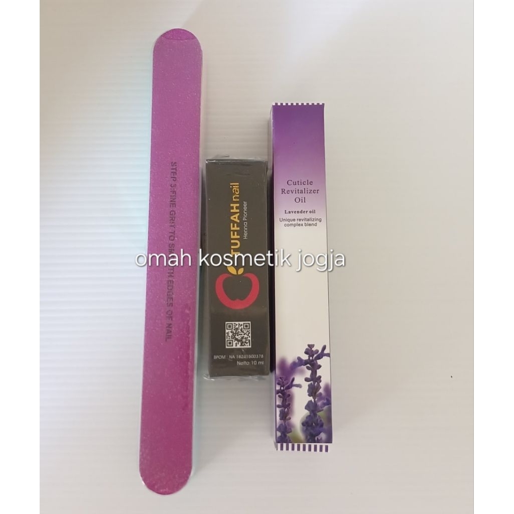 Paket 3in1 Tuffah nail henna - henna tuffah - henna kuku tuffah