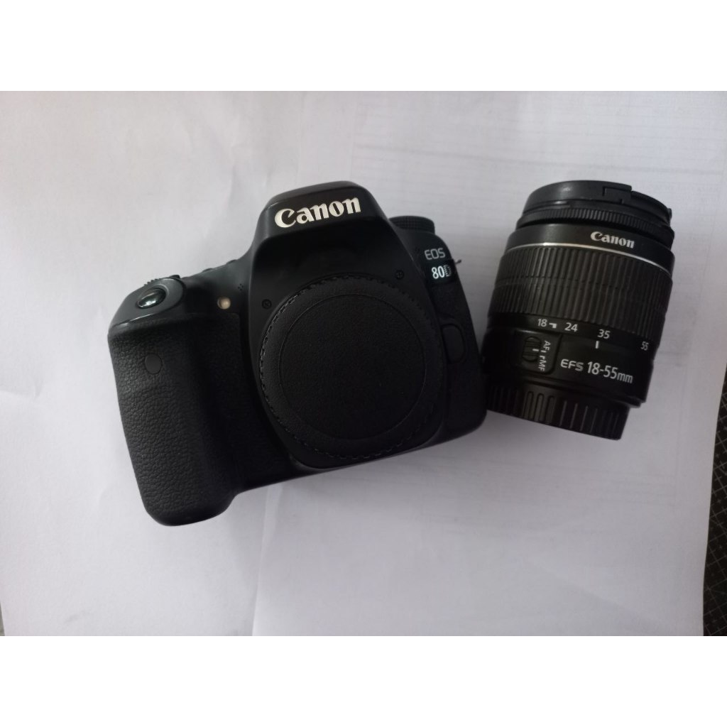 Canon EOS 80D + Lensa Kit 18-55mm | Fullset Box | No Jamur