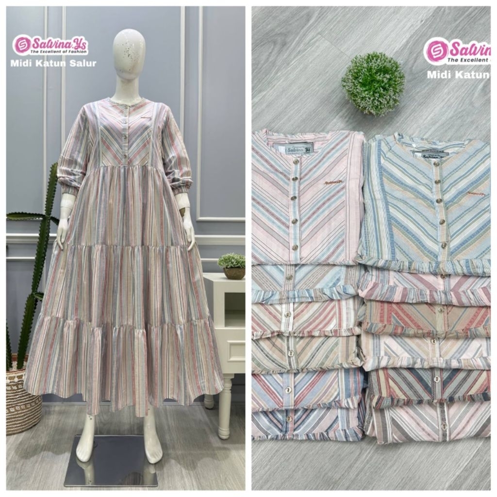 midi dres salvina kotak by nabil