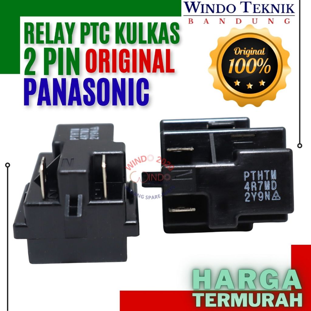 RELAY - RILAY PTC COMPRESSOR KULKAS ORIGINAL | 2 KAKI / 2 PIN | RELAY PTC | OVERLOAD PTC SPARARE KUL