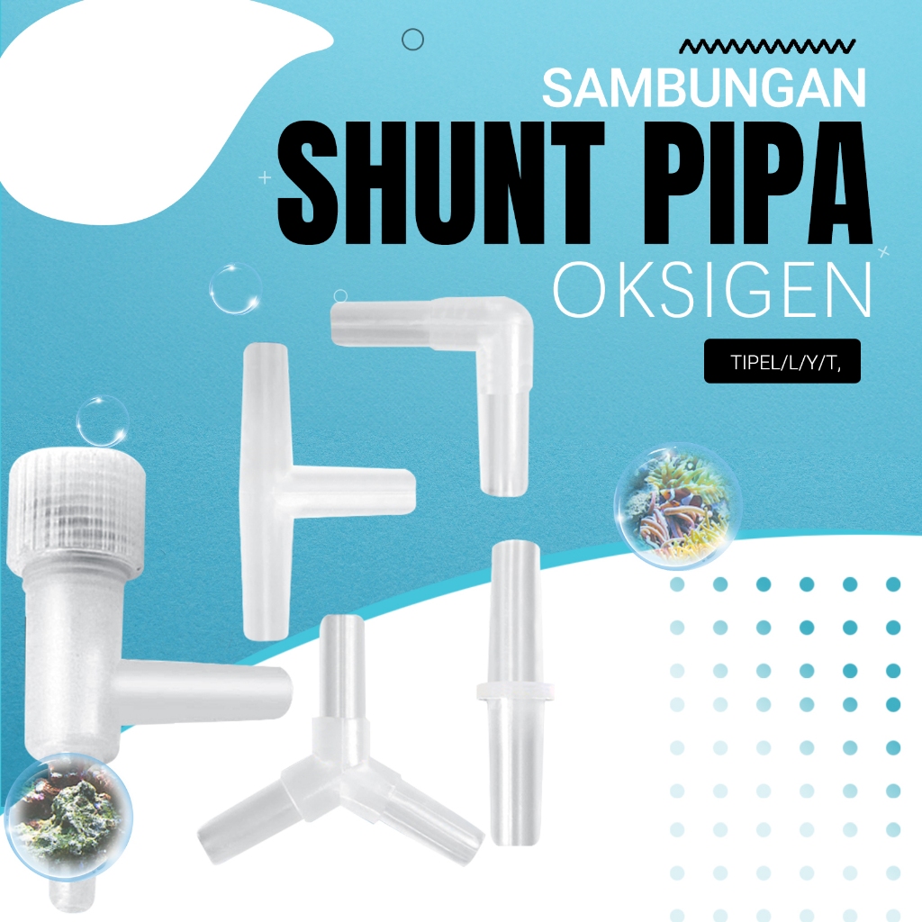 Konektor Selang Akuarium Sambungan Pipa Oksigen Tipe I/L/Y/T & Katup Pengatur Udara Aerator Aquarium