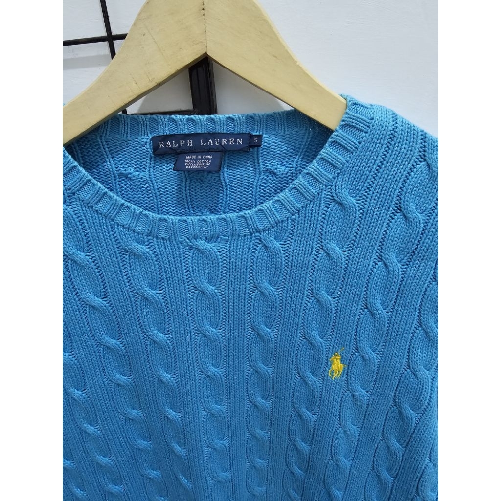 sweater rajut kepang ralph lauren full tag