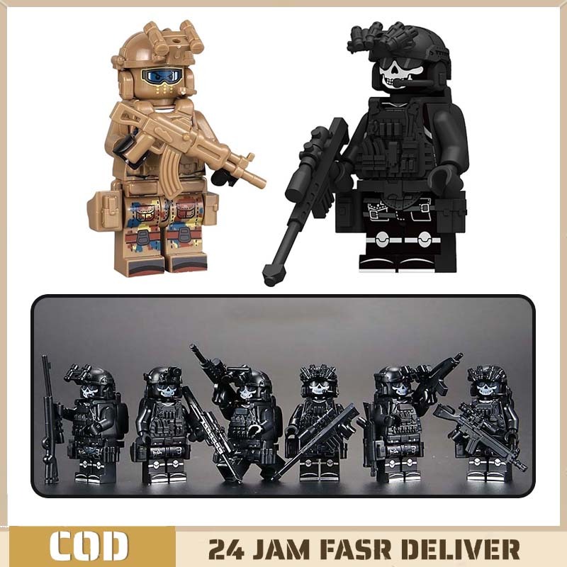 1set Minifigure Military Army Action Figur Polisi Swat Figures Figure Swat