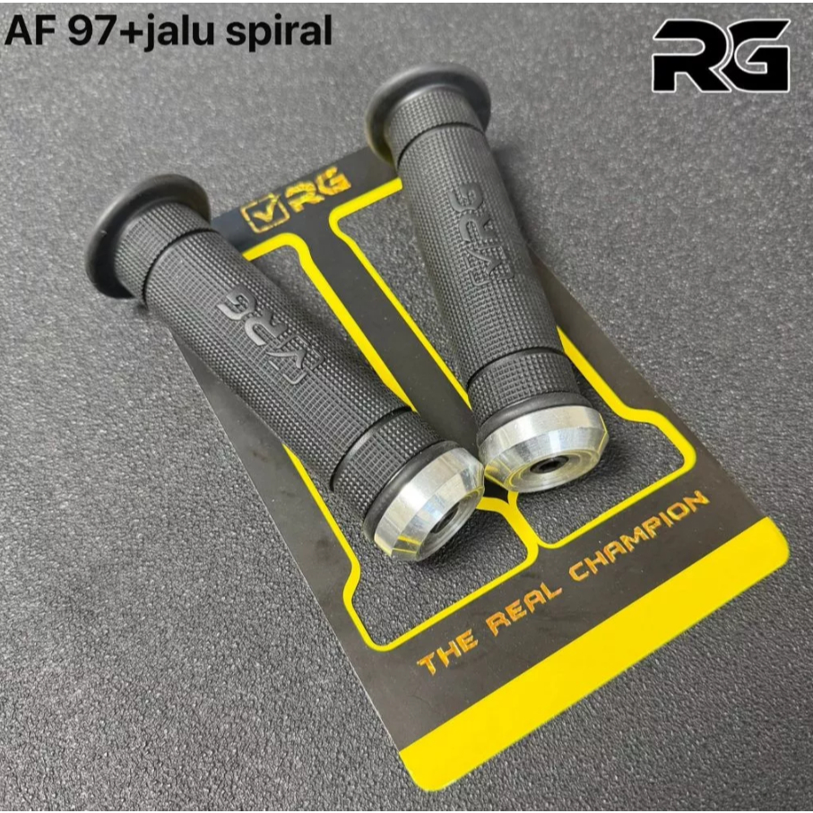 Handgrip + Jalu Stang CNC Spiral Ulir Hand Grip Motor Matic Bebek Moge MIO BEAT VARIO VIXION SATRIA 