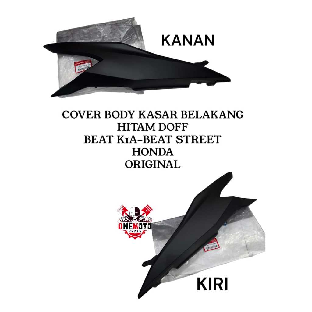 COVER BODY KASAR BELAKANG KANAN KIRI HITAM DOFF BEAT K1A STREET HONDA 83600-K1A-N00MGB 83500K1A-N00-