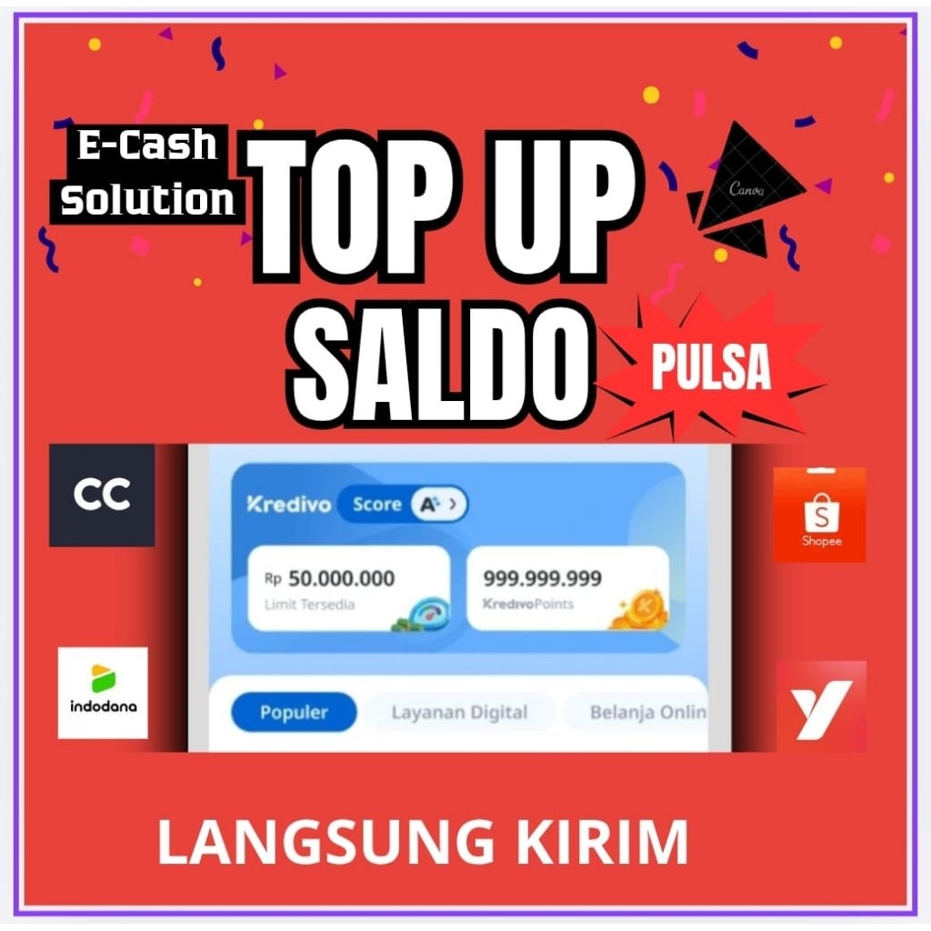 MUUURAH  TOP UP KREDIVO DLL ISI SALDO / PULSA TELKOMSEL 500K-35JT TERBARU LAINNYAA