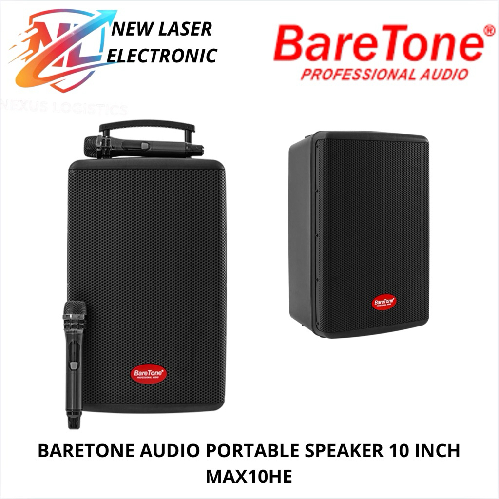 SPEAKER PORTABLE BARETONE 10 INCH MAX 10 HE