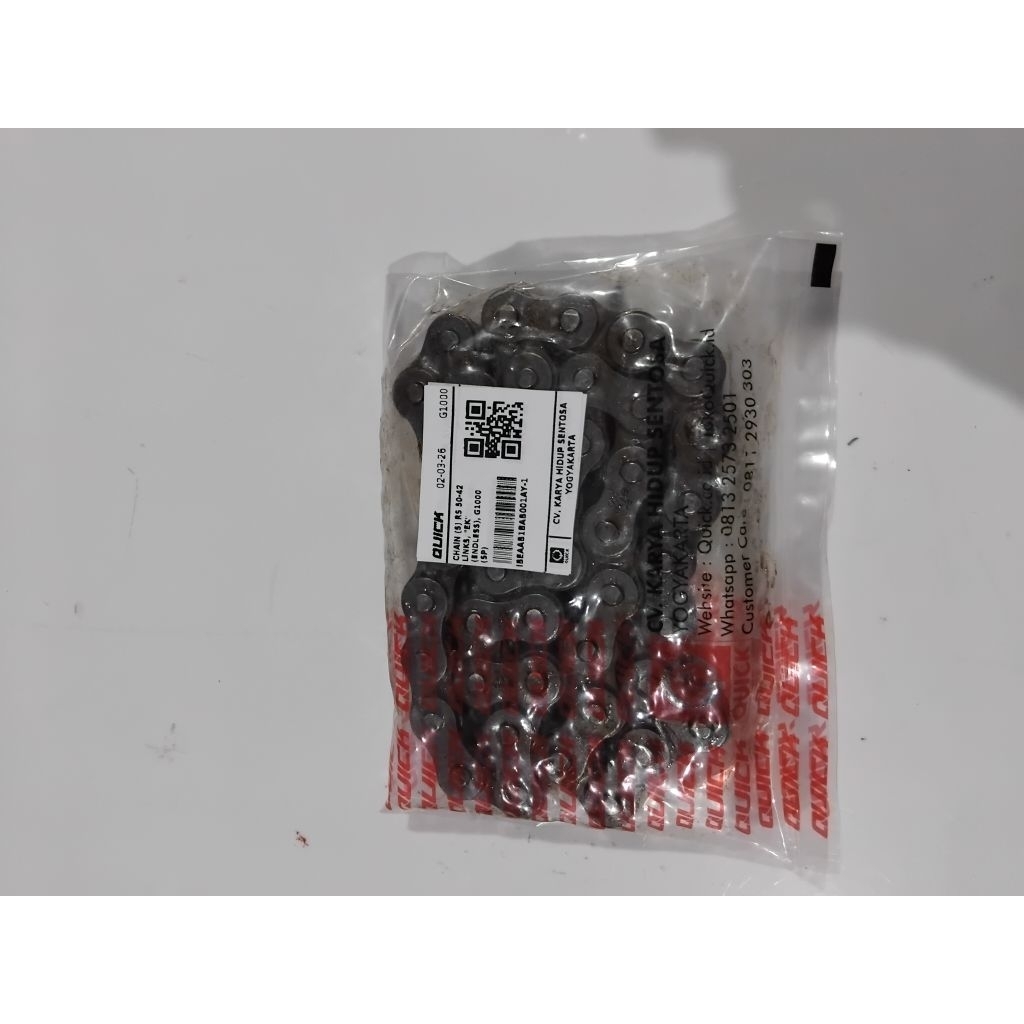 Chain (S) RS 50-42 LINKS, "EK" G1000 / Rantai G1000 / Rantai Traktor G1000 100% Asli Quick