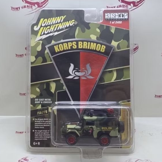 Johnny Lightning Indonesian Mobile Brigade Corps 1980 Toyota Land Cruiser Polisi Police KORPS BRIMOB