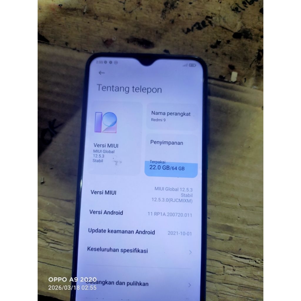 LCD XIAOMI REDMI 9 ORIGINAL COPOTAN