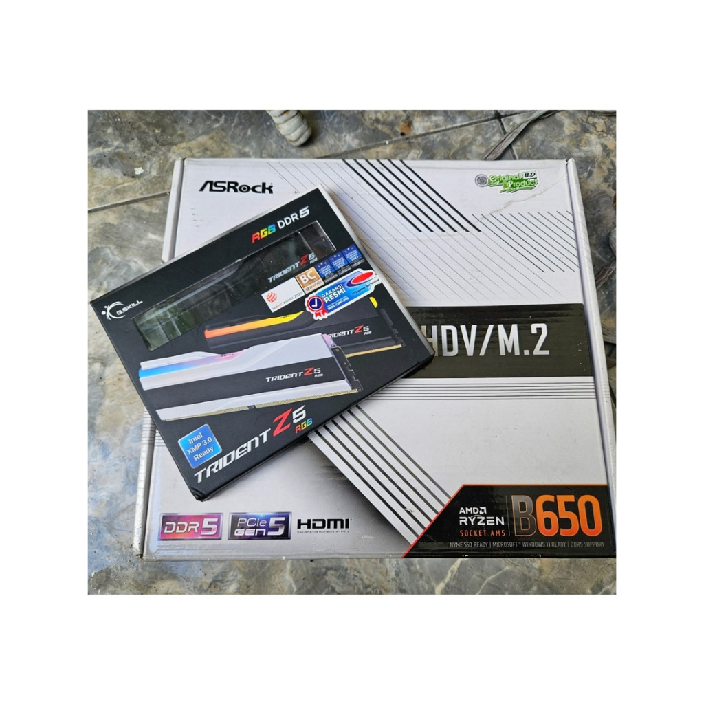 ASrock B650M HDV/M.2 AM5 dan Gskill TridentZ5 RGB DDR5 32GB 16x2 5600Mhz