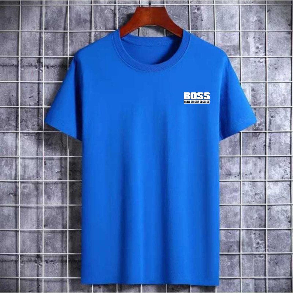 Baju Distro BOSS Motif Simple - Tshirt Kaos Katun Premium Pria Wanita - Kaos Distro Boss Pria