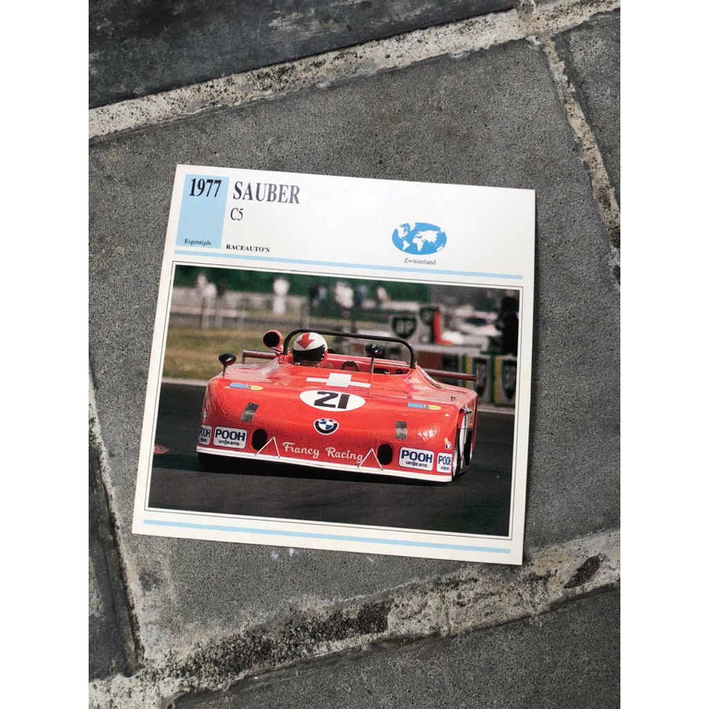 poster asli mobil sauber 1977