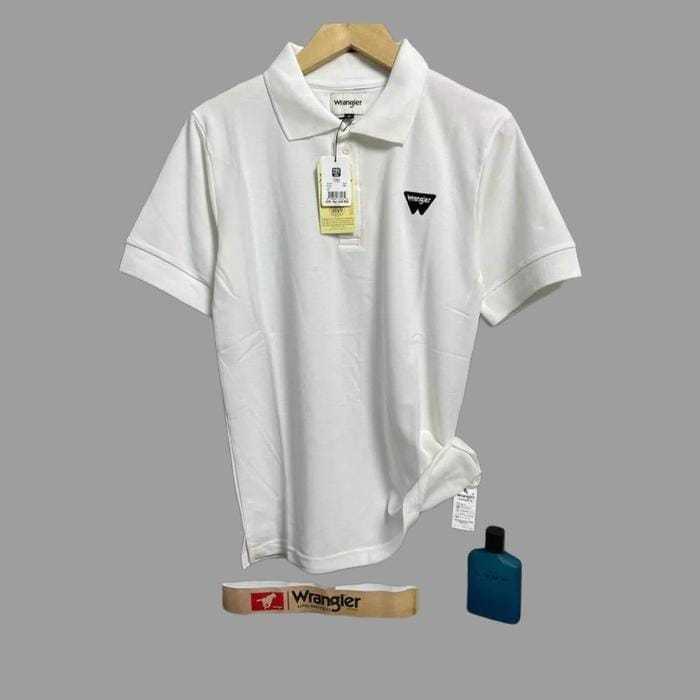 Kaos Polo Wrangl3r Model Bordir Bahan Pique Diamond 24s
