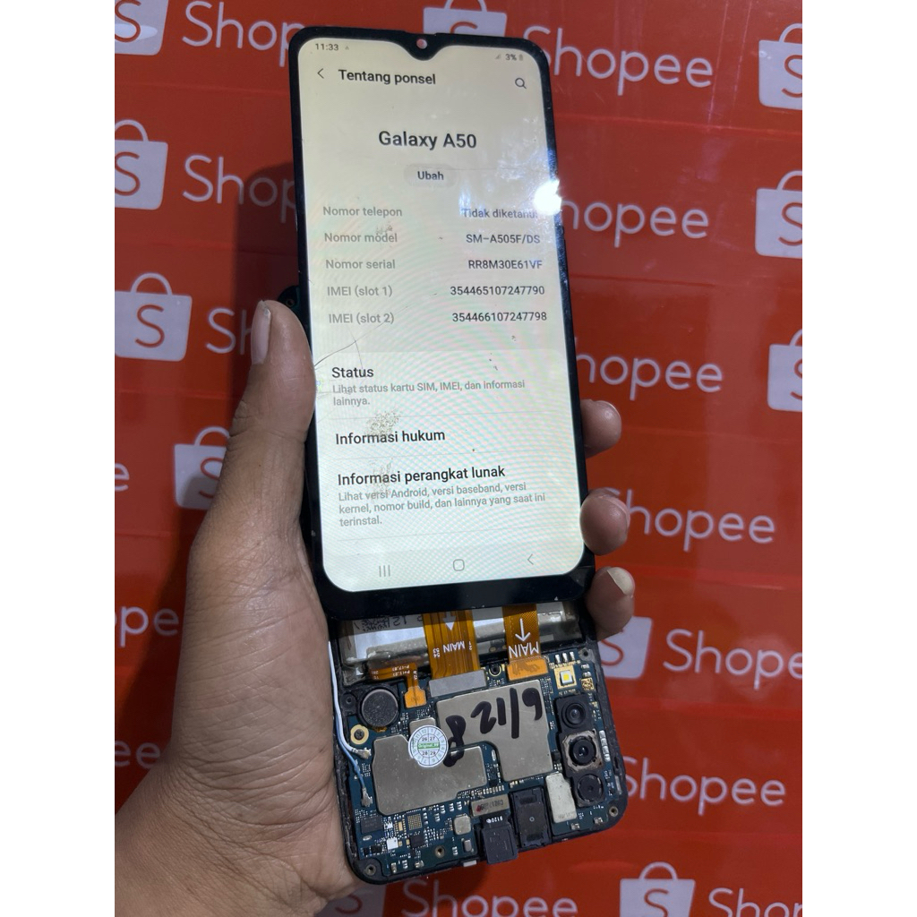 Mesin samsung a50 6/128 minus lcd_unit