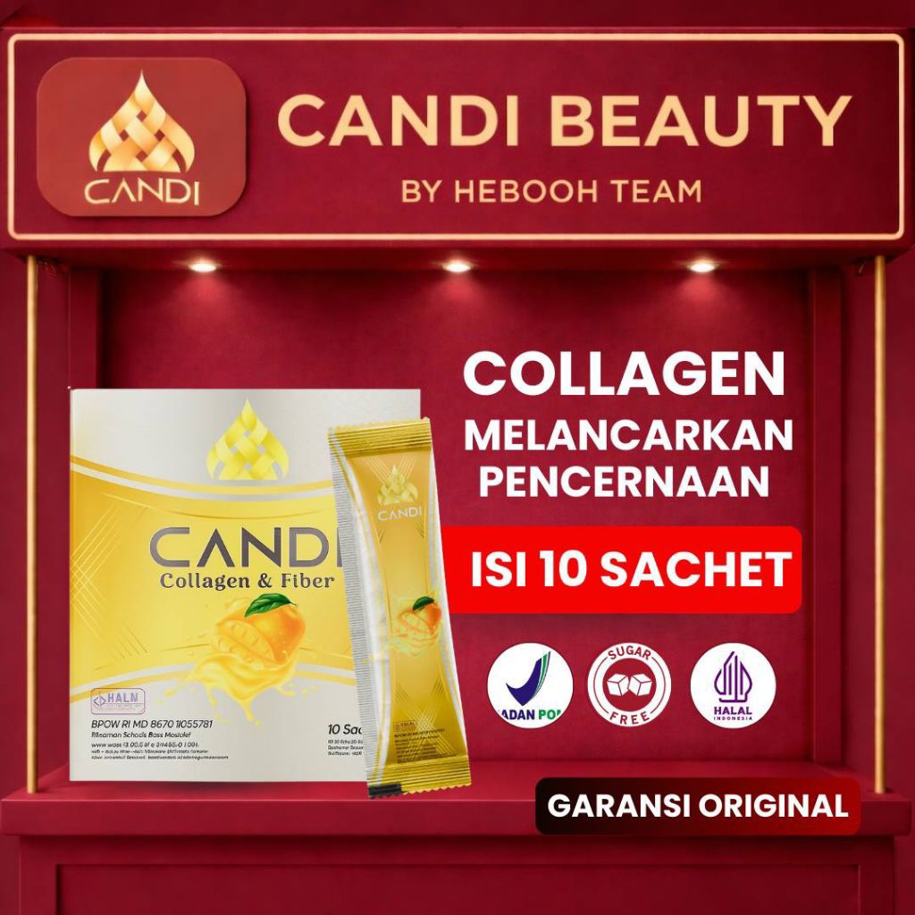 CANDI COLLAGEN  ALAT PELANGSING  MINUMAN PELANGSING PEMBLOKIR LEMAK DIET DETOX LEMAK PERUT BUNCIT  M