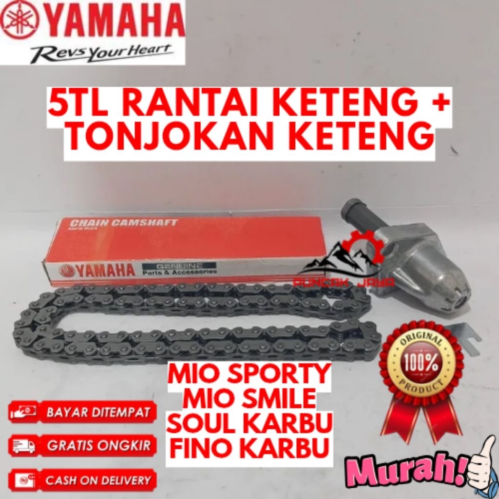 RANTAI KETENG + TONJOKAN KETENG ORIGINAL YAMAHA KODE 5TL, RANTAI KETENG + TONJOKAN KETENG MIO SPORTY