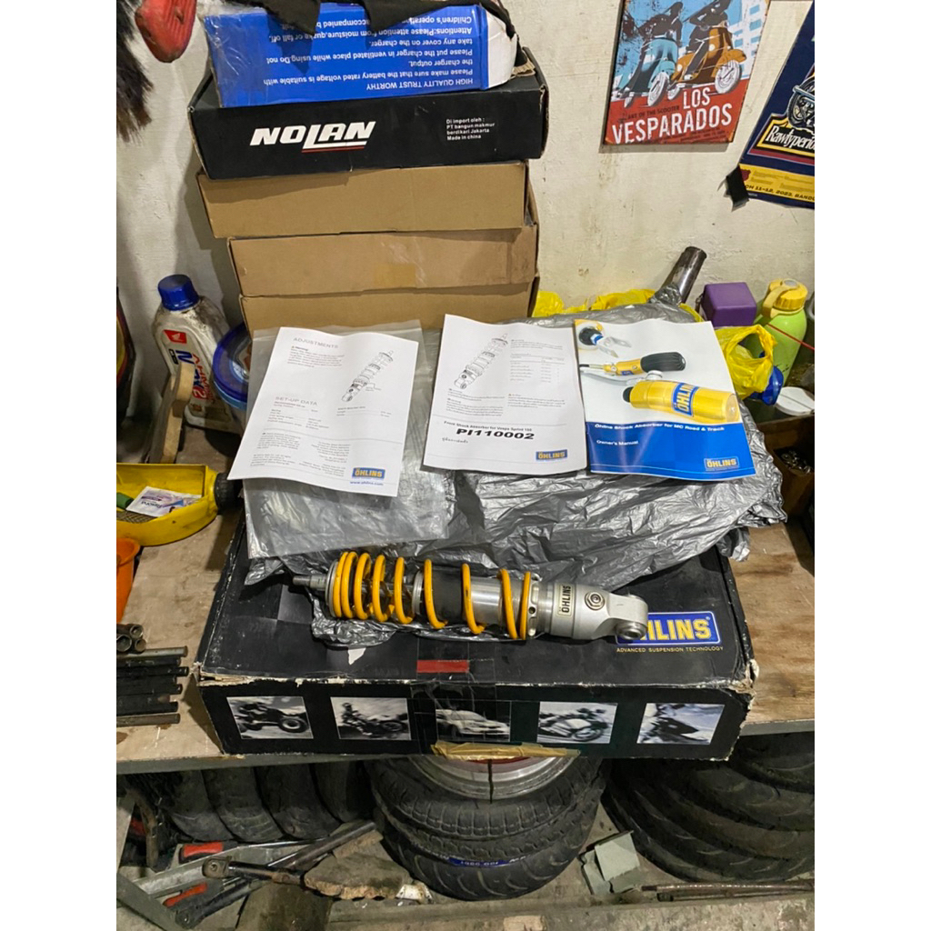 Shockbreaker shock depan front ohlins vespa matic sprint primavera lx s lxv gts