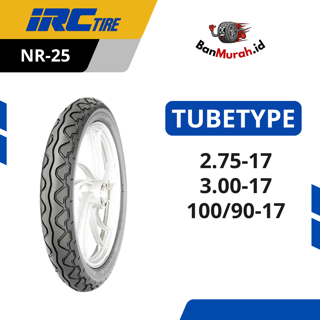 Ban Luar Motor IRC NR25 Ukuran 275 300 100/90 Ring 17 TUBETYPE (NON TUBELESS)