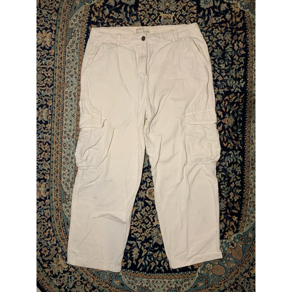 preloved cargo pants putih