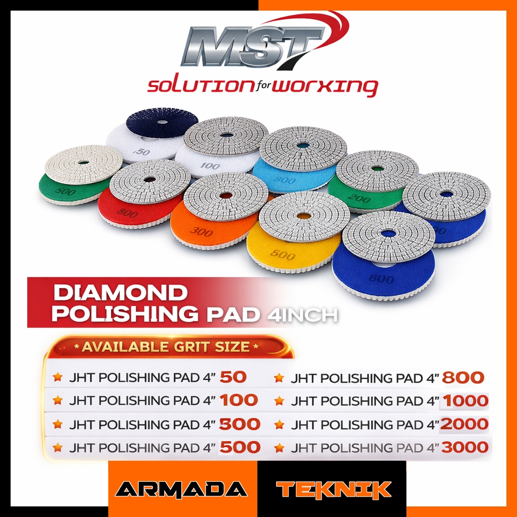 JHT Diamond Pad Batu Alam Mata Gerinda Poles Amplas Marmer Granite