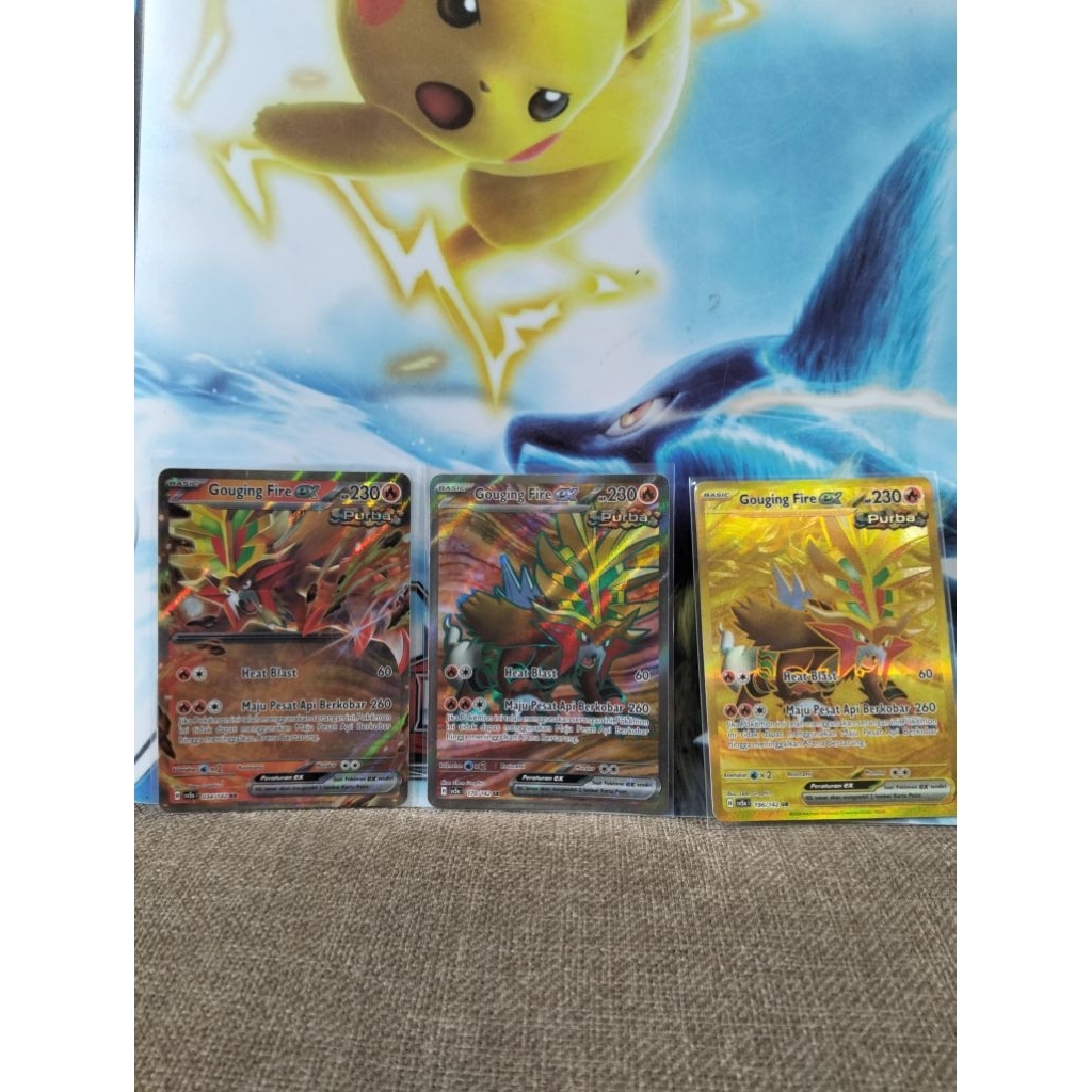 TCG pokemon gouging fire ex UR, SR, RR