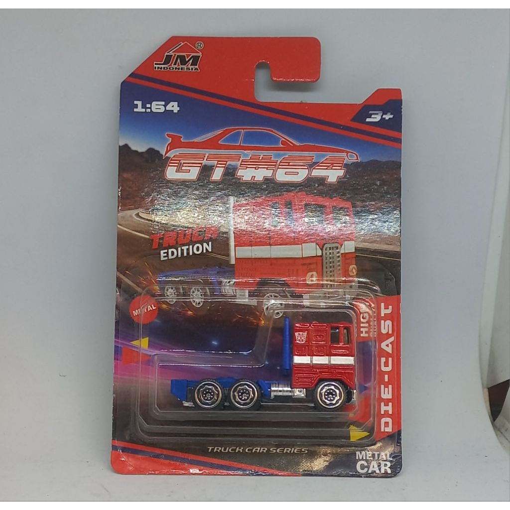 gt#64 jm indonesia transformers optimus prime freightliner flt-9664-t coe truck diecast (t)