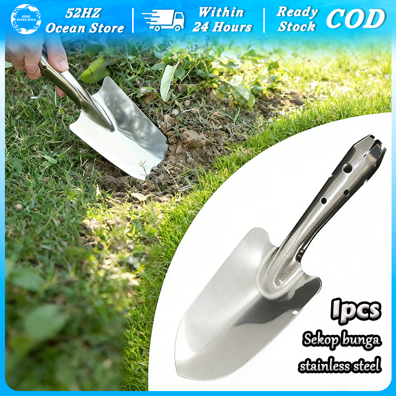 Sekop Stainless Steel Alat Berkebun Sekop Tanaman Sekop Tanah Trowel Peralatan Berkebun Alat Kebun