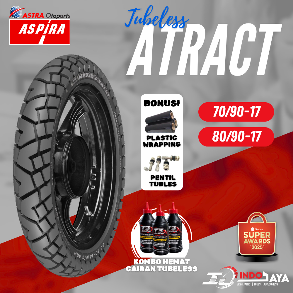 [BAYAR DI TEMPAT] BAN ASPIRA MAXIO A-TRACT ( 70/90-17 - 80/90-17 ) RING 17 / BAN TUBELESS BAN BEBEK 