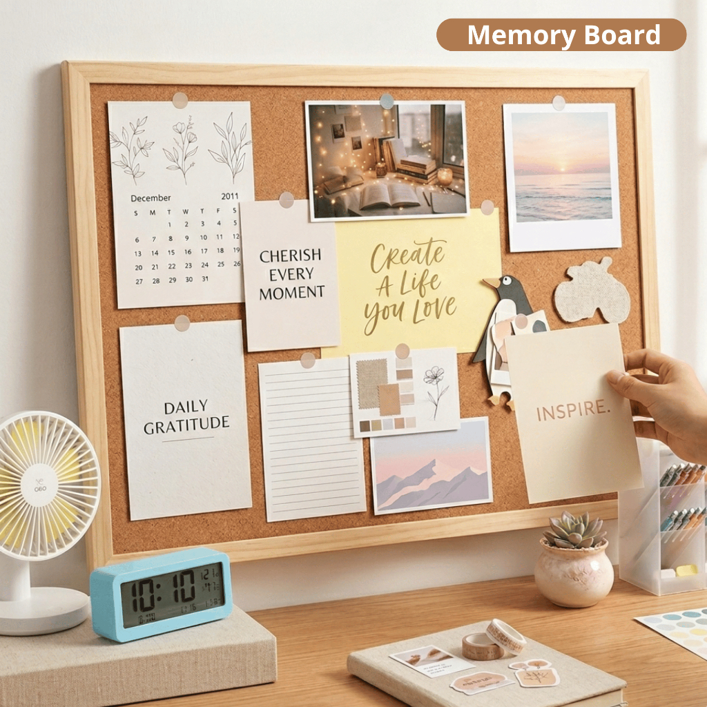 Mood Board / Mading Gantung Estetik Kayu Minimalis