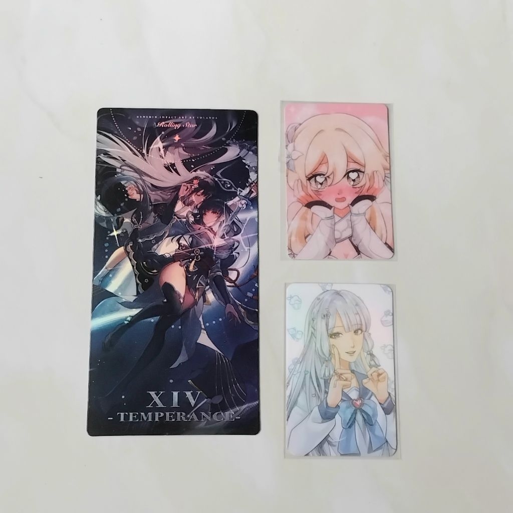 READY || Photocard Holo Ticket Raiden Shogun Lumine Kamisato Ayaka Fanmerch Genshin Impact