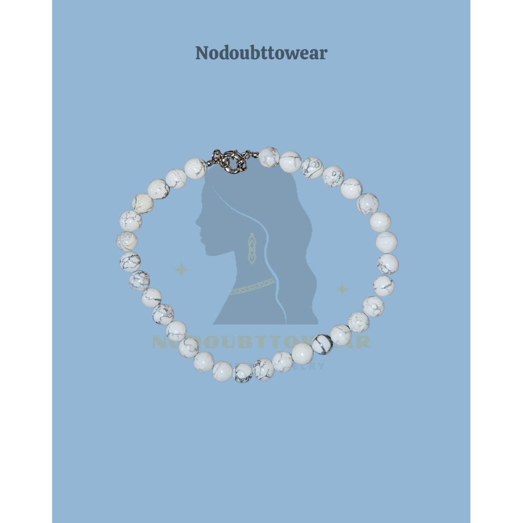 White Howlite Necklace