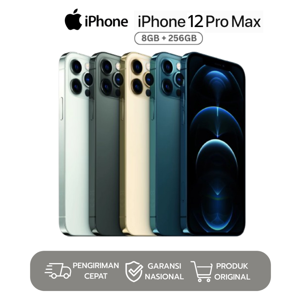 iPhone 12 Pro Max 128GB 256GB iBox Secondhand Normal Full set Original 100% ex internasional Apple