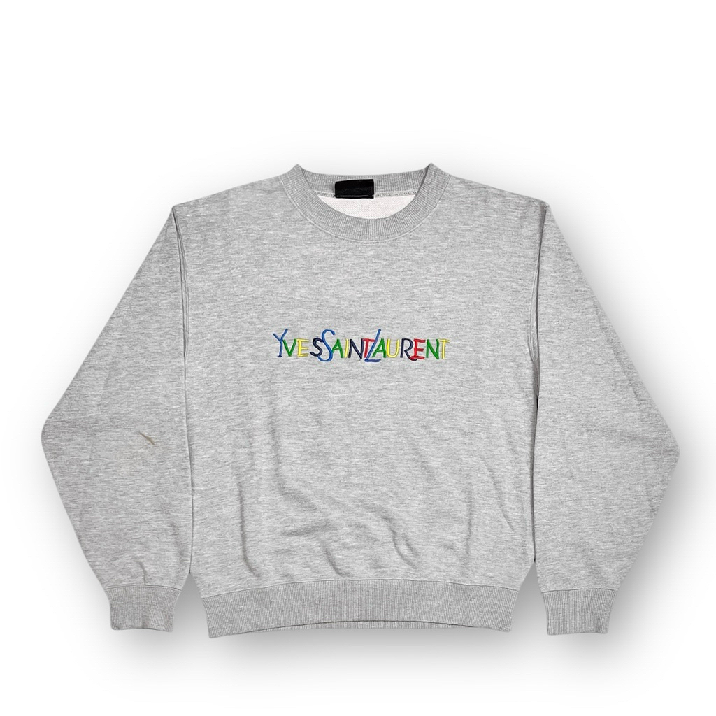 80s/90s Yves Saint Laurent Multicor Script Vintage Sweatshirt