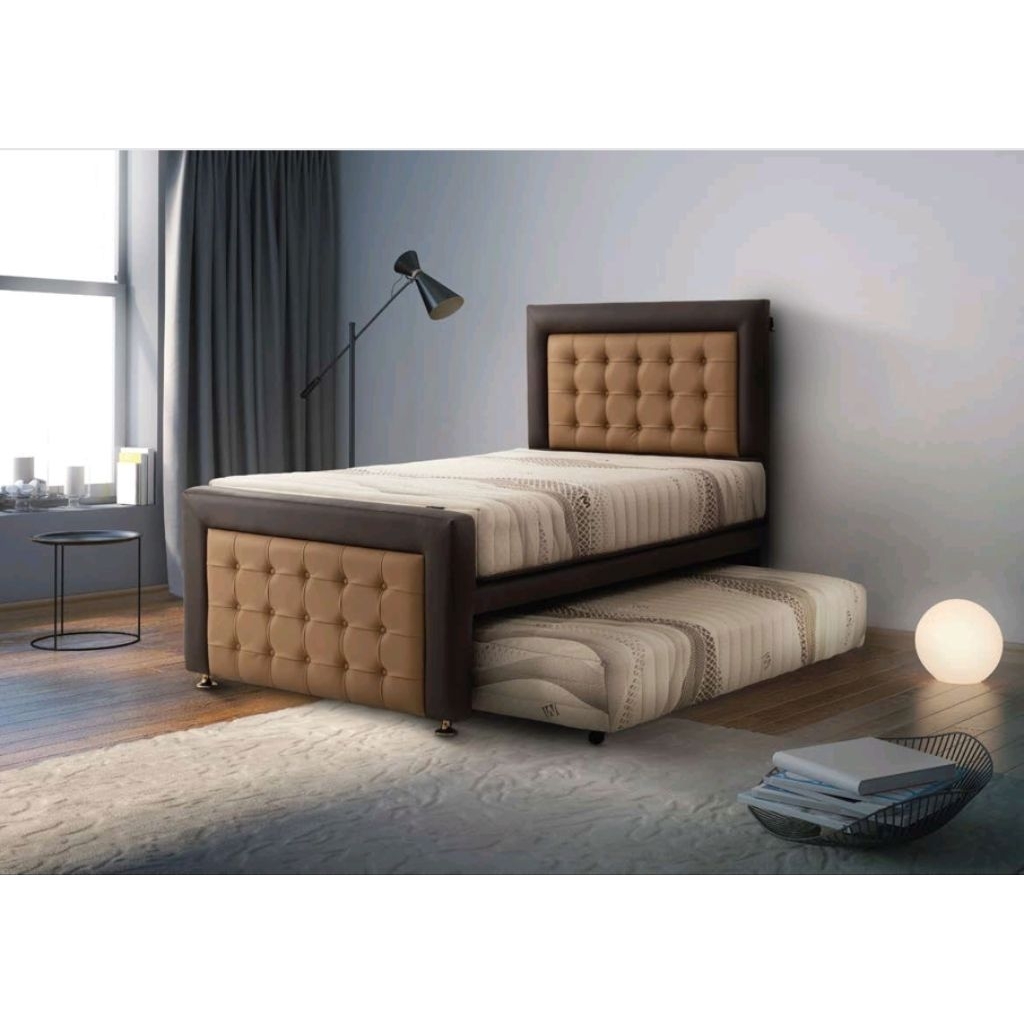 Set Modis Springbed Asli original type Bed dorong 2in1 Valencia set ukuran 120x200cm Chat admin sebe