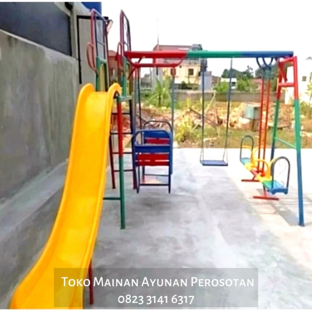 Mainan Ayunan Set Perosotan - Mainan Ayunan Set Prosotan - Playground Ayunan - Mainan Anak Tk Paud -