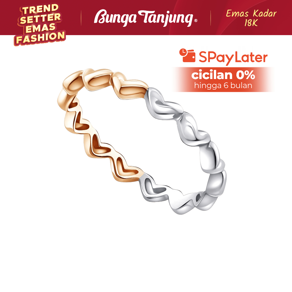 CINCIN GOLDEN LOVE MELTS B - SDW GOLD - EMAS 18K - BUNGA TANJUNG GOLD