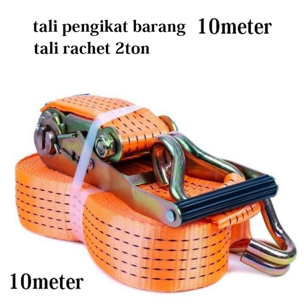 Tali Stripping 10 Meter / Tali Rachet 10M Tie Down Cargo Lashing Tali Krek Tali Derek 10 Meter 10 M