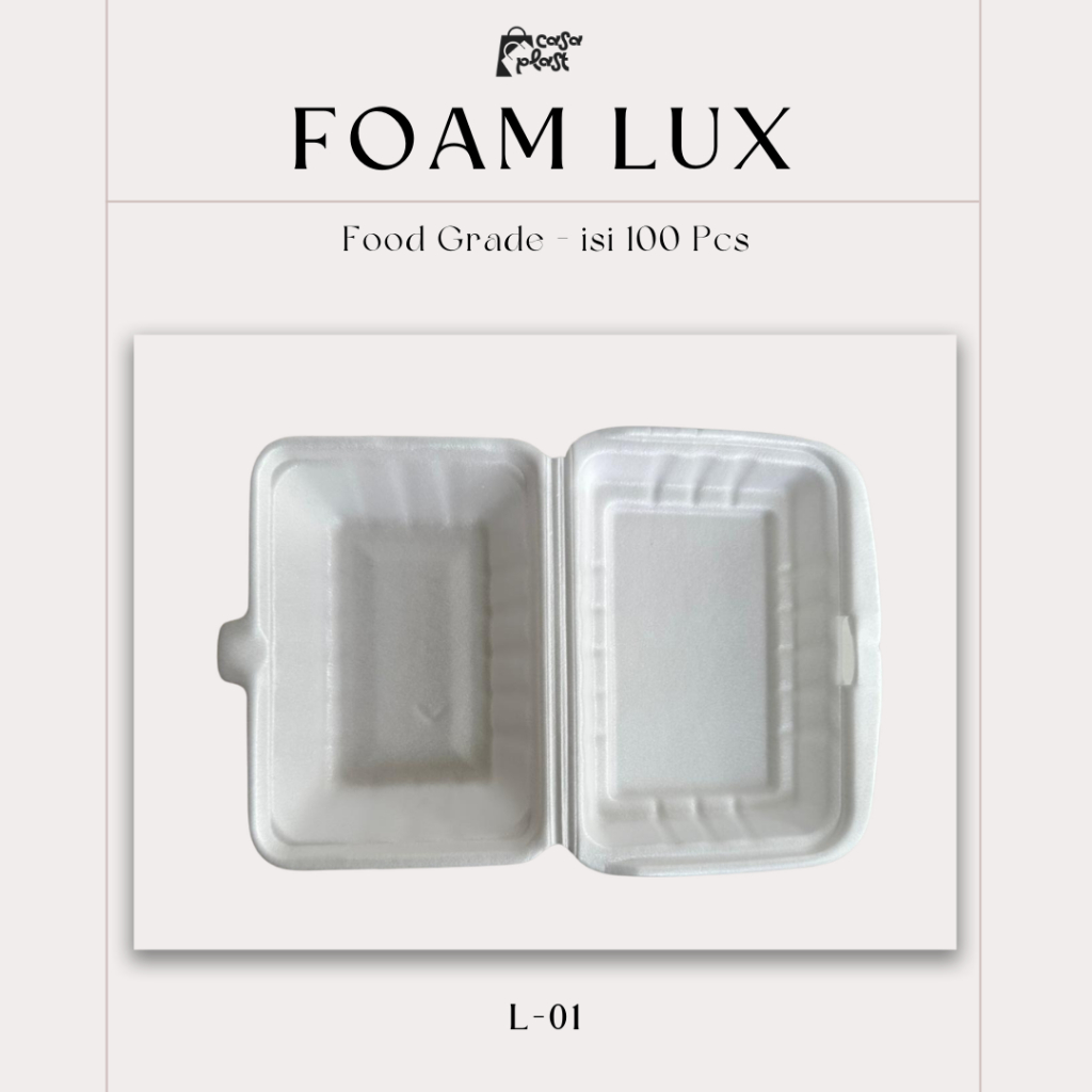 LUX - Styrofoam / Foam Kotak Makan Untuk Bubur Isi 100Pcs